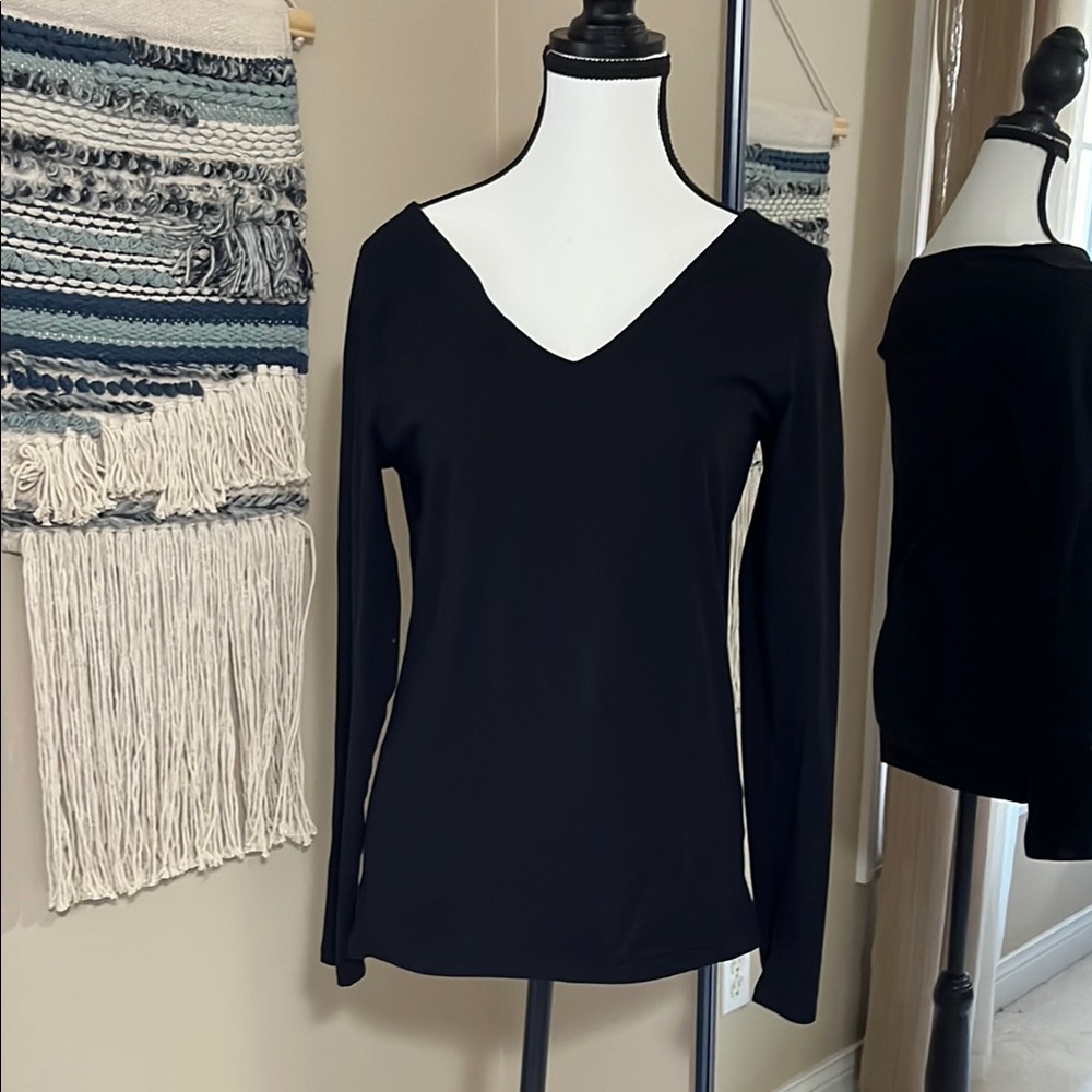 NWOT Boden Black V-Neck Women's Top